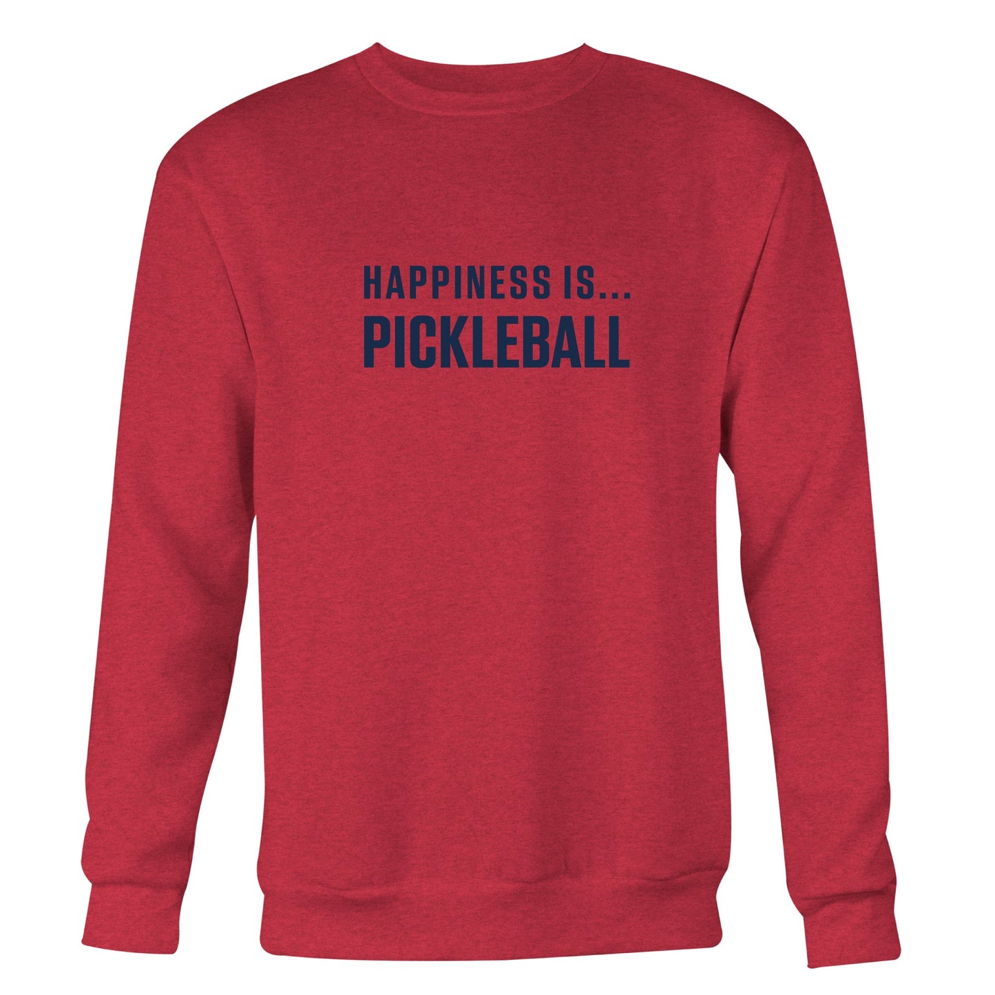 Men's Pickleball Crew Sweatshirt, Chili-0