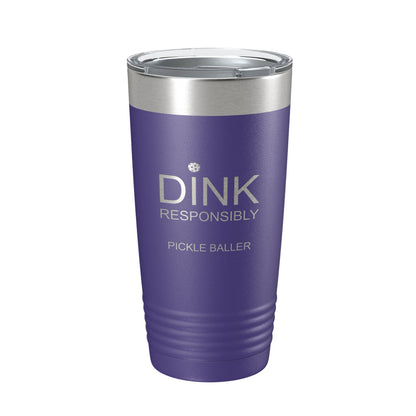 Pickleball Tumbler Dink Responsibly Travel Mug Gift Insulated Laser Engraved Coffee Cup 20 oz-15