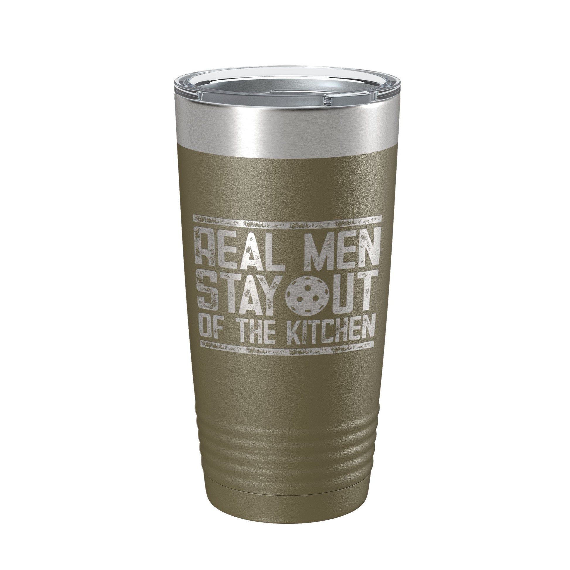 Pickleball Tumbler Real Men Stay Out Of The Kitchen Travel Mug Insulated Laser Engraved Coffee Cup Funny Pickle Ball Gift 20 oz-21