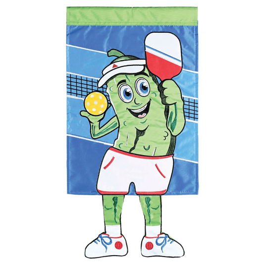 Whimsical Crazy Leg Pickleball Garden Flag