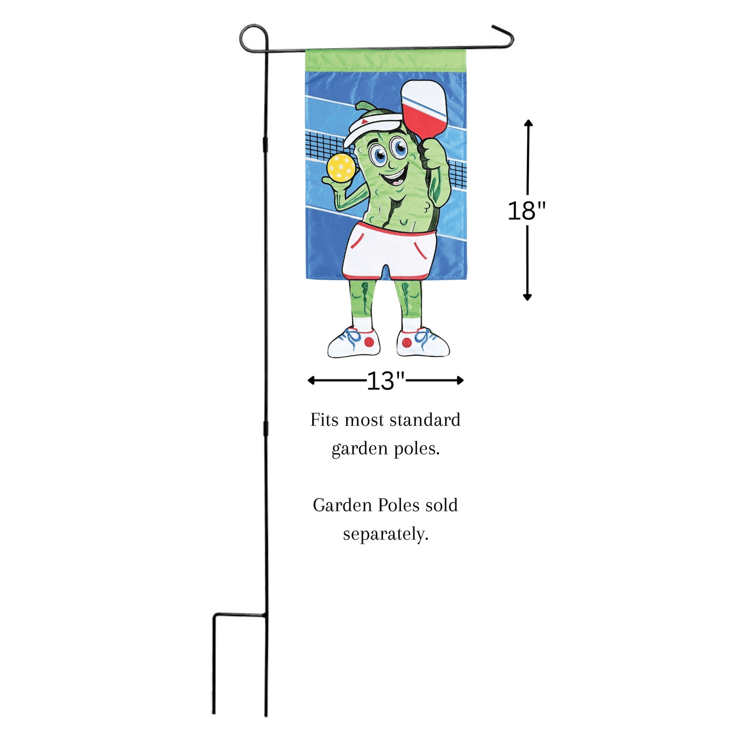 Whimsical Crazy Leg Pickleball Garden Flag