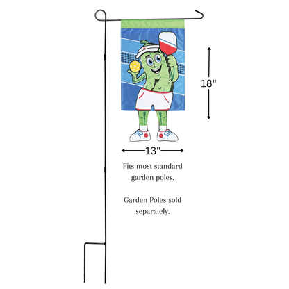 Whimsical Crazy Leg Pickleball Garden Flag