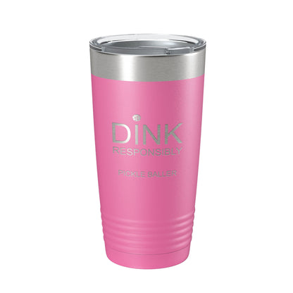 Pickleball Tumbler Dink Responsibly Travel Mug Gift Insulated Laser Engraved Coffee Cup 20 oz-11
