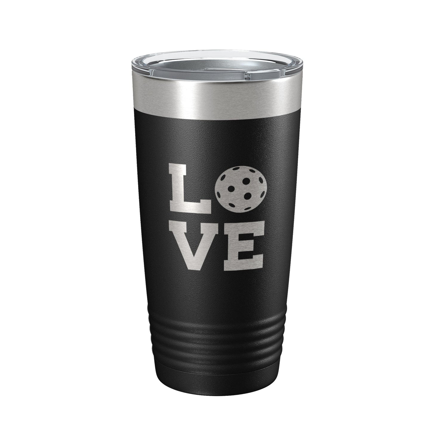 Pickleball Love Tumbler Travel Mug Insulated Laser Engraved Coffee Cup Pickle Ball Gift 20 oz-0