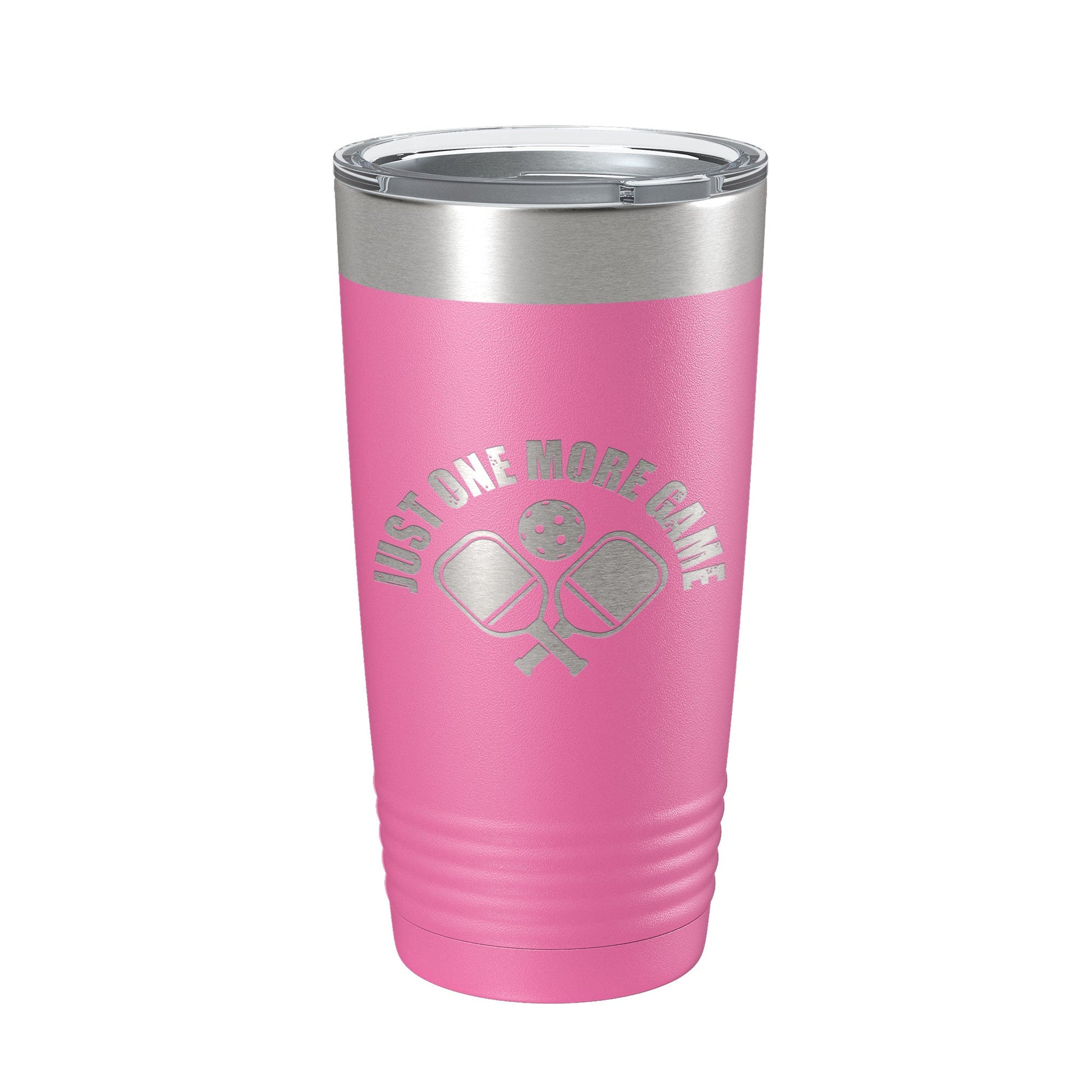 Pickleball Just One More Game Tumbler Travel Mug Gift Insulated Laser Engraved Coffee Cup 20 oz-11