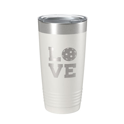 Pickleball Love Tumbler Travel Mug Insulated Laser Engraved Coffee Cup Pickle Ball Gift 20 oz-7