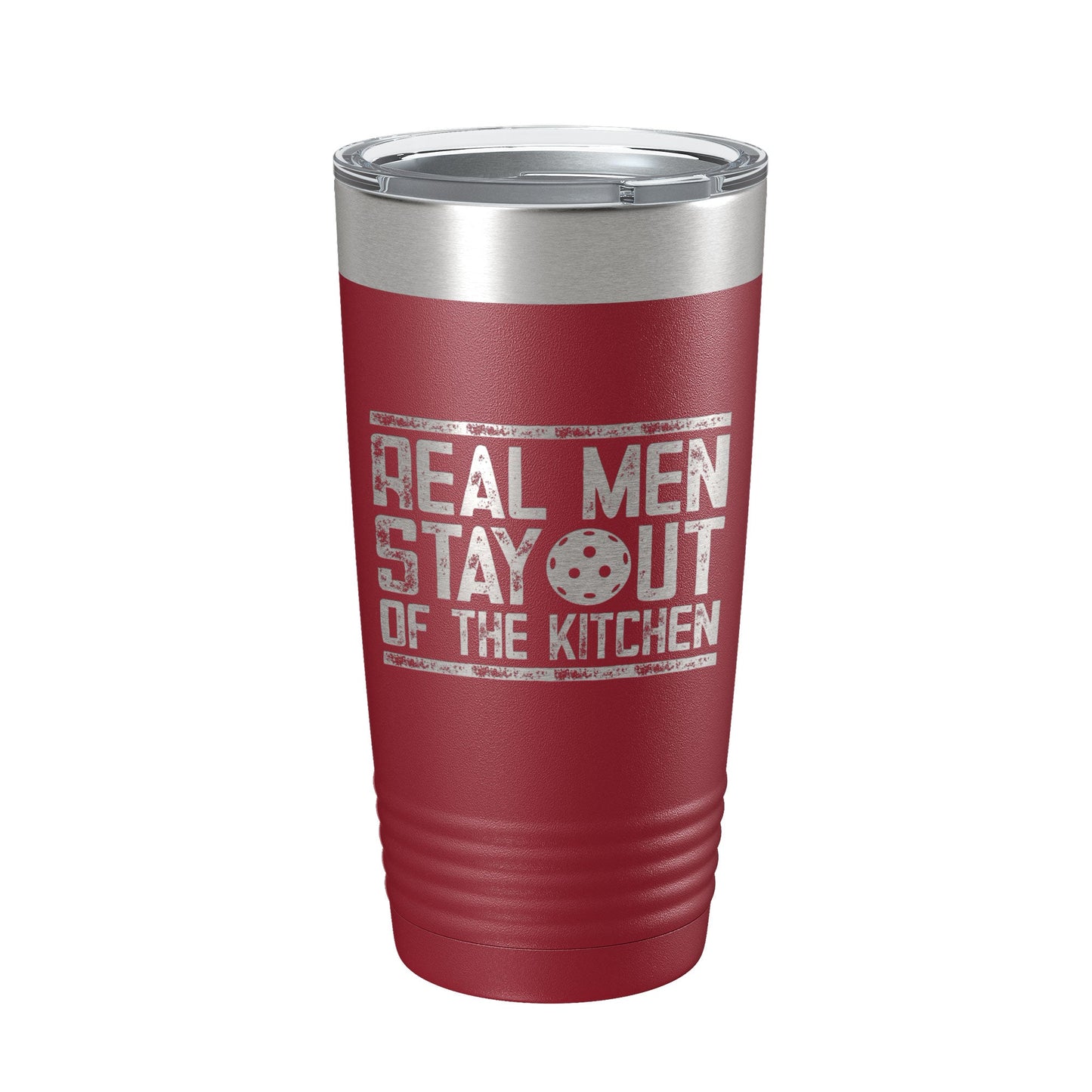 Pickleball Tumbler Real Men Stay Out Of The Kitchen Travel Mug Insulated Laser Engraved Coffee Cup Funny Pickle Ball Gift 20 oz-18