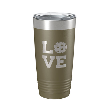 Pickleball Love Tumbler Travel Mug Insulated Laser Engraved Coffee Cup Pickle Ball Gift 20 oz-21