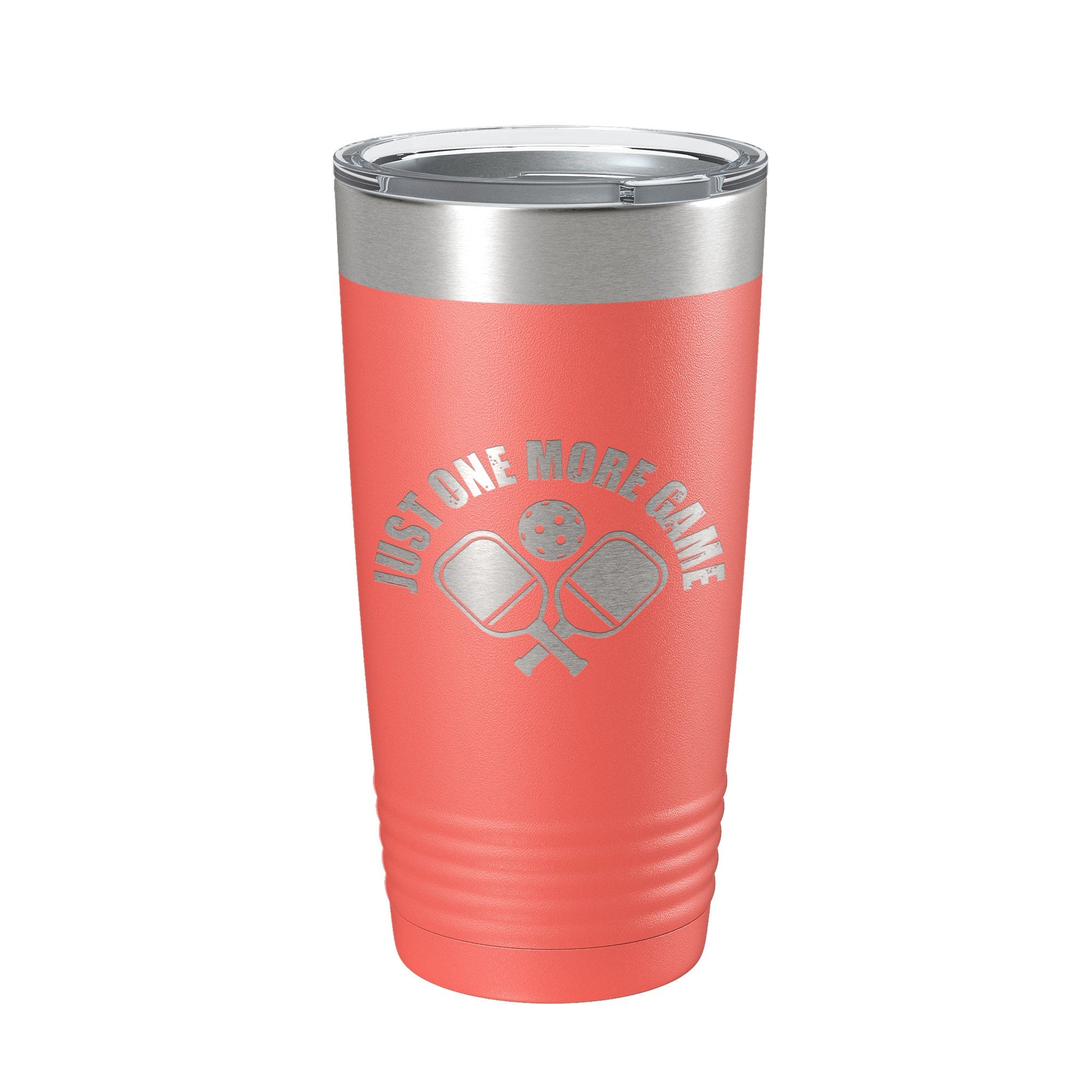 Pickleball Just One More Game Tumbler Travel Mug Gift Insulated Laser Engraved Coffee Cup 20 oz-20