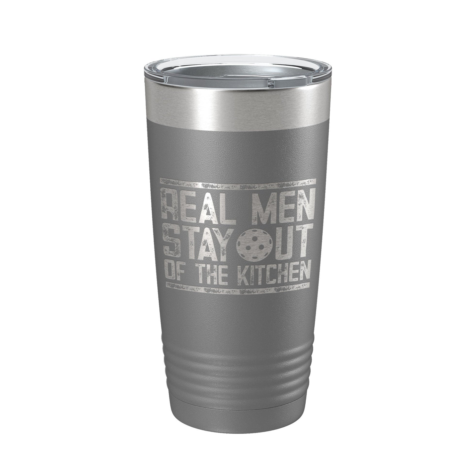 Pickleball Tumbler Real Men Stay Out Of The Kitchen Travel Mug Insulated Laser Engraved Coffee Cup Funny Pickle Ball Gift 20 oz-16