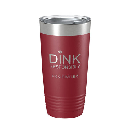 Pickleball Tumbler Dink Responsibly Travel Mug Gift Insulated Laser Engraved Coffee Cup 20 oz-18