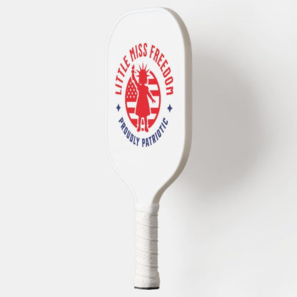 Little Miss Freedom Proudly Patriotic Pickleball Paddle-1