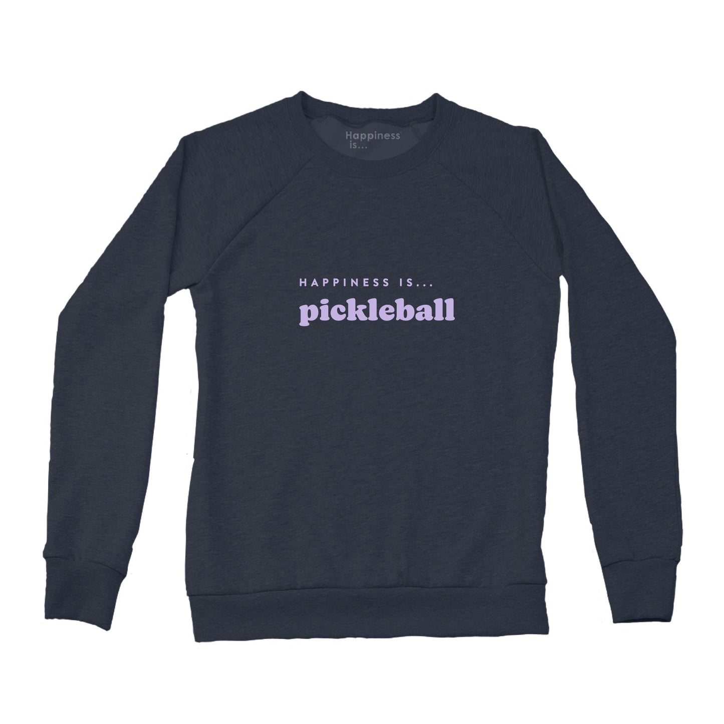 Women's Pickleball Crew Sweatshirt, True Navy with lilac-0