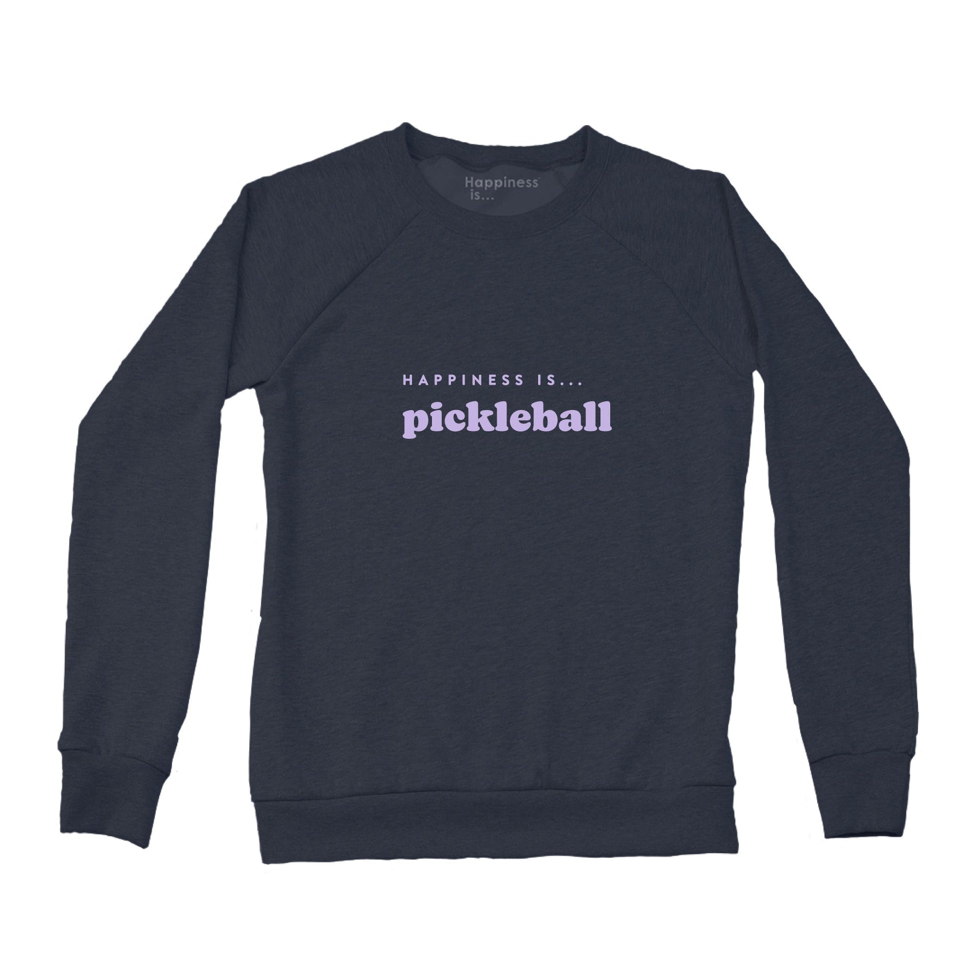 Women's Pickleball Crew Sweatshirt, True Navy with lilac-0