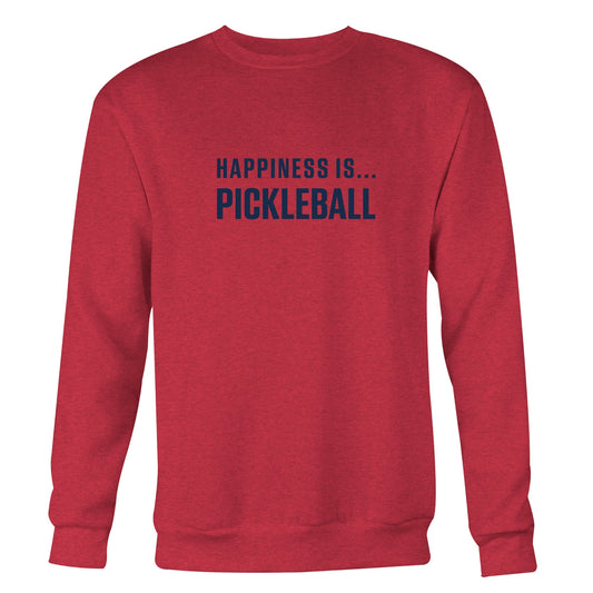 Men's Pickleball Crew Sweatshirt, Chili-0