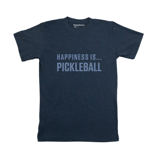 Men's Pickleball T-Shirt, Heather Navy-0