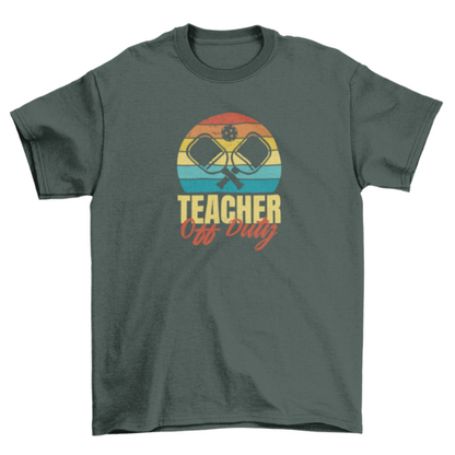 Pickleball Teacher Retro T-shirt