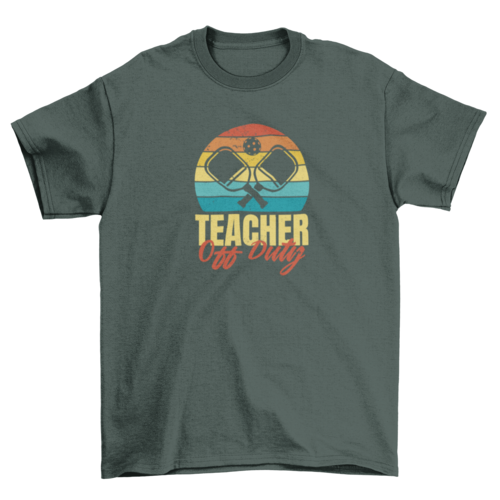 Pickleball Teacher Retro T-shirt