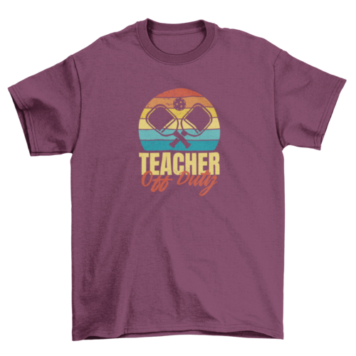 Pickleball Teacher Retro T-shirt