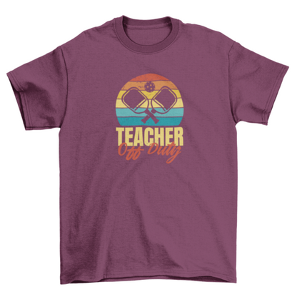 Pickleball Teacher Retro T-shirt