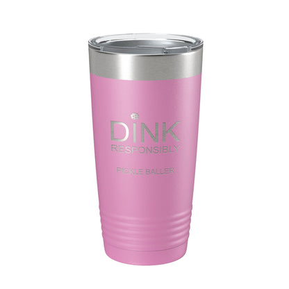 Pickleball Tumbler Dink Responsibly Travel Mug Gift Insulated Laser Engraved Coffee Cup 20 oz-14