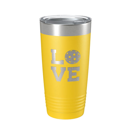 Pickleball Love Tumbler Travel Mug Insulated Laser Engraved Coffee Cup Pickle Ball Gift 20 oz-19