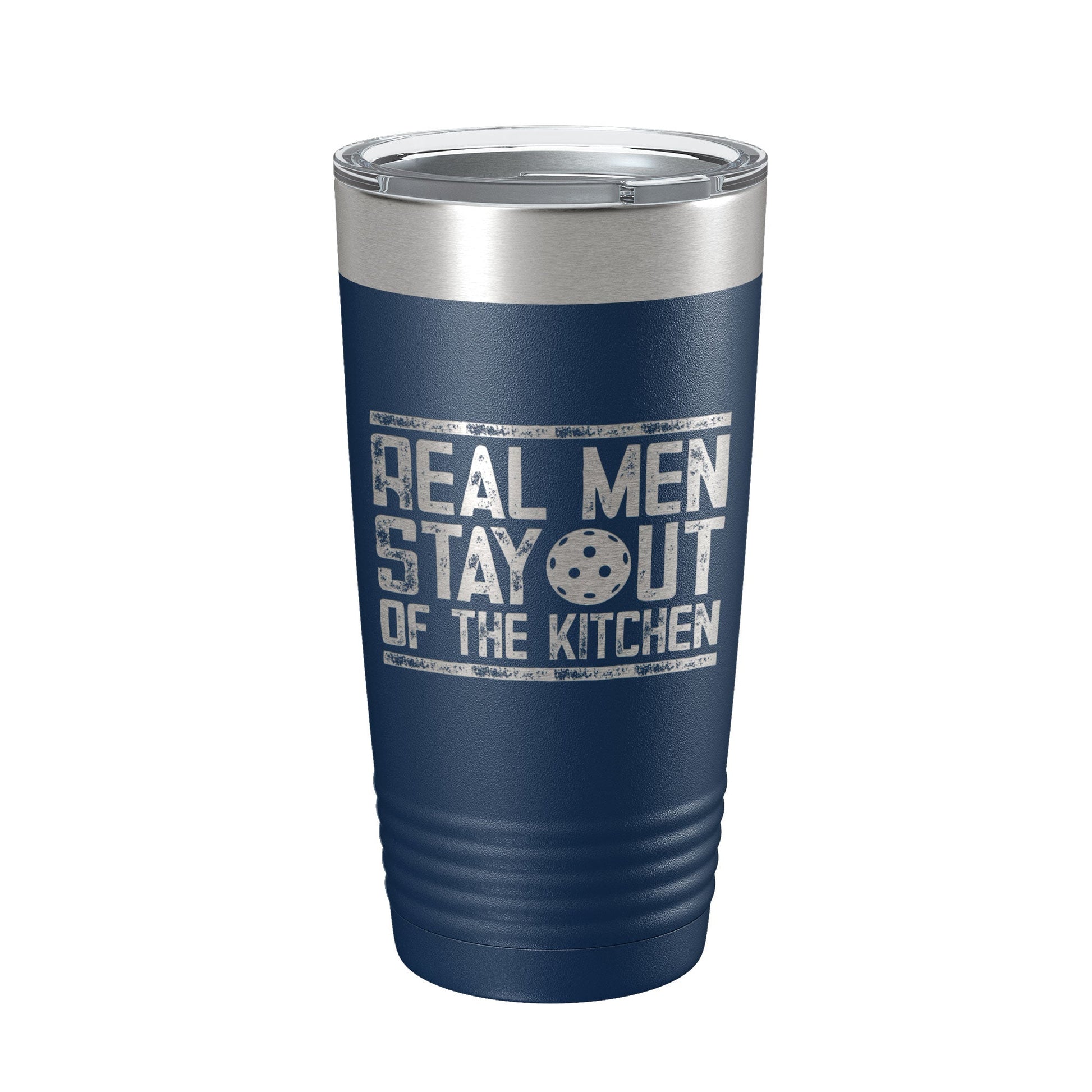 Pickleball Tumbler Real Men Stay Out Of The Kitchen Travel Mug Insulated Laser Engraved Coffee Cup Funny Pickle Ball Gift 20 oz-2