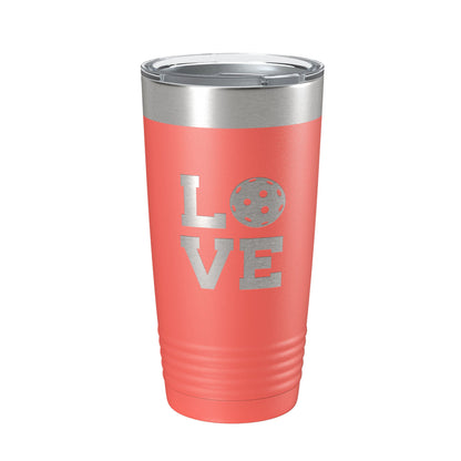 Pickleball Love Tumbler Travel Mug Insulated Laser Engraved Coffee Cup Pickle Ball Gift 20 oz-20