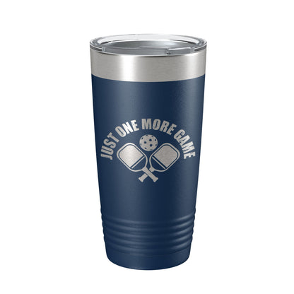 Pickleball Just One More Game Tumbler Travel Mug Gift Insulated Laser Engraved Coffee Cup 20 oz-2