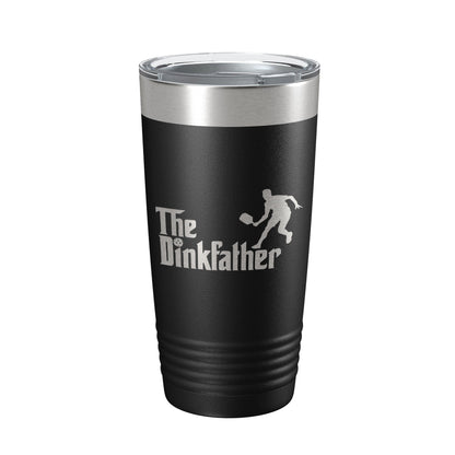 The Dinkfather Tumbler Funny Pickleball Travel Mug Insulated Laser Engraved Coffee Cup Pickle Ball Gift 20 oz-5