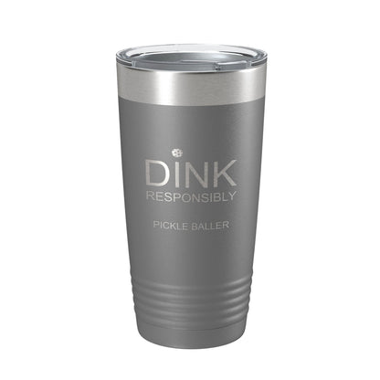 Pickleball Tumbler Dink Responsibly Travel Mug Gift Insulated Laser Engraved Coffee Cup 20 oz-16